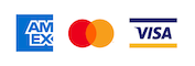 Visa, Mastercard, and American Express accepted