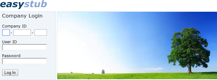 Login page